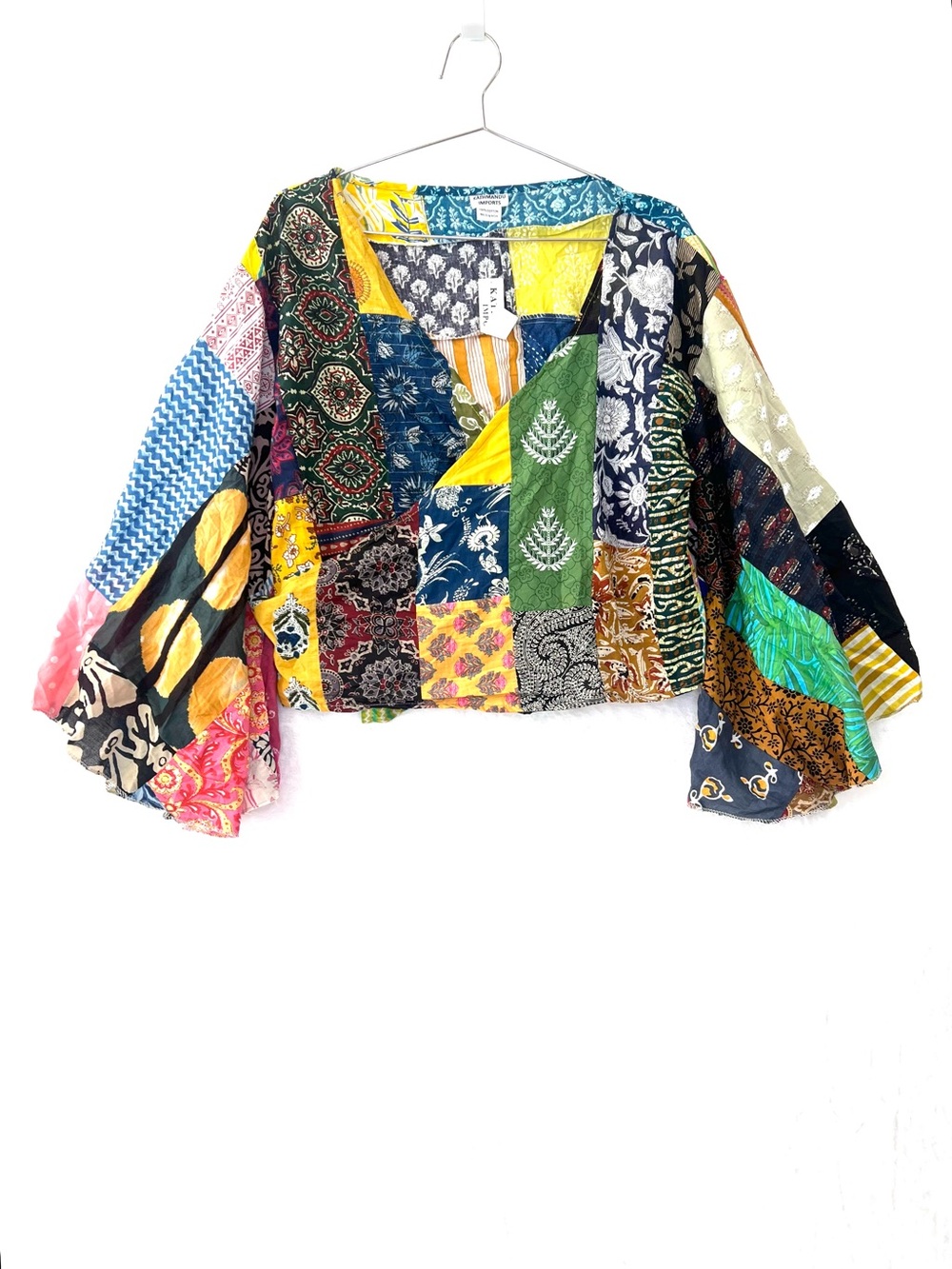 NWT Kathmandu Imports Patchwork Tie Front Top